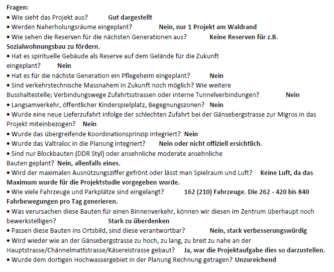 Bachtelmatte Fragen und Analysen