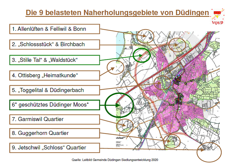 Die belasteten Naherholungsgebiete von Düdingen