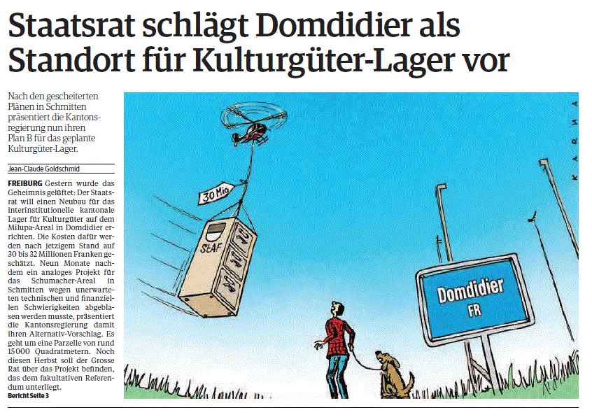 Domdidier für Kulturgüterlager