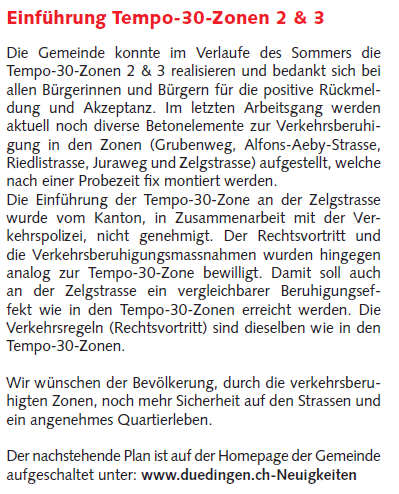 Einführung Tempo 30 2 & 3