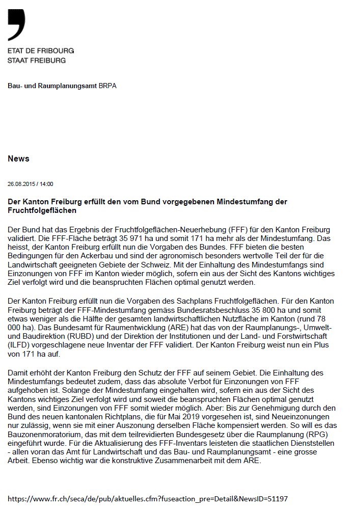 FFF 171 Hektaren im Kt. FR