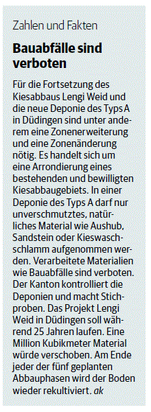 Lengi Weid Bauabfälle sind Verboten