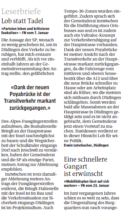 Lob und Tadel